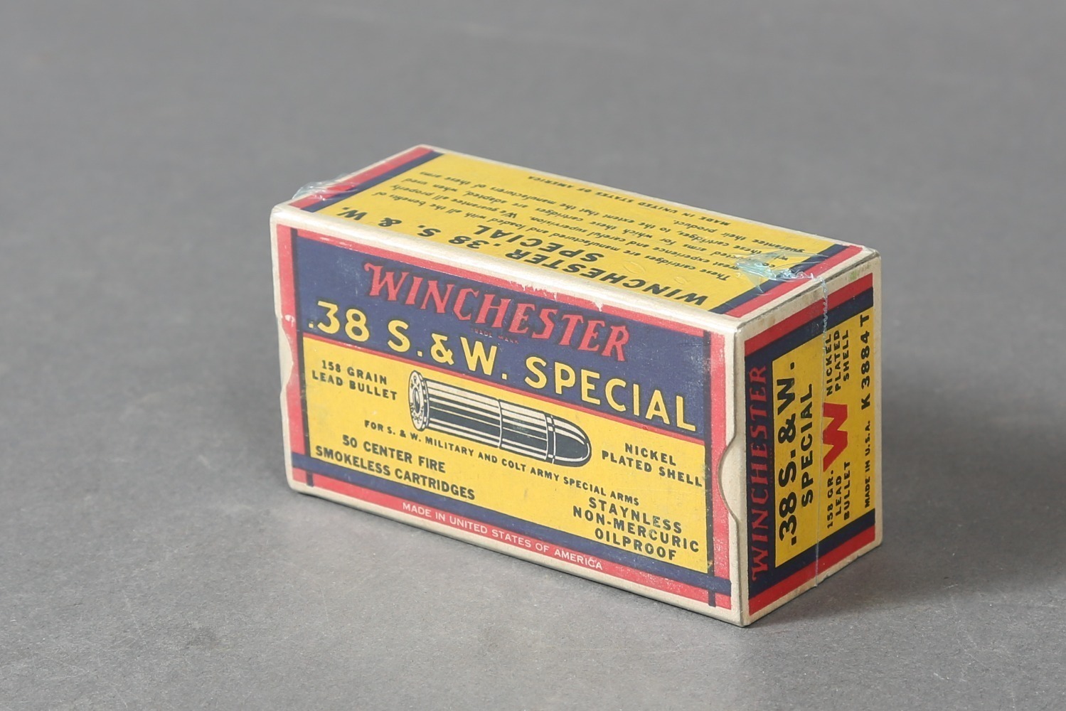 1 Bx Vintage Winchester .38 S&W Spcl Ammo