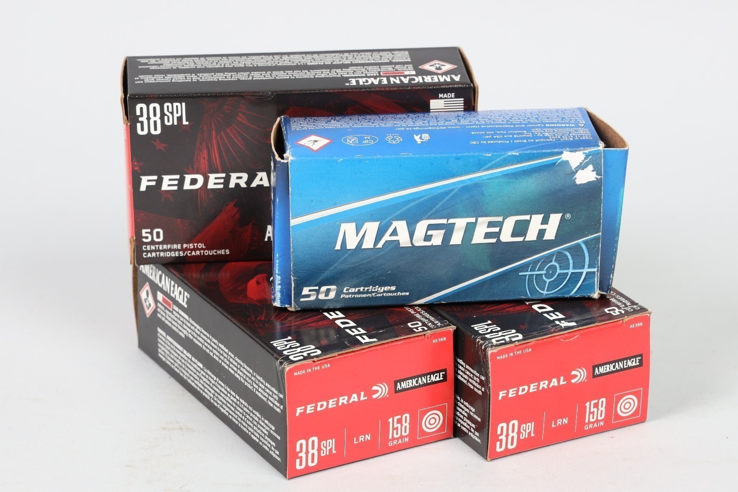 4 bxs Federal/Magtech .38 spl ammo