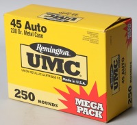 250 Rds Remington UMC .45 Auto Ammo