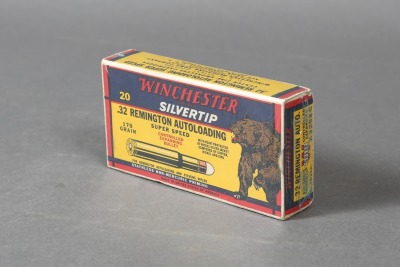 1 Bx Vintage Winchester .32 Rem Auto Ammo