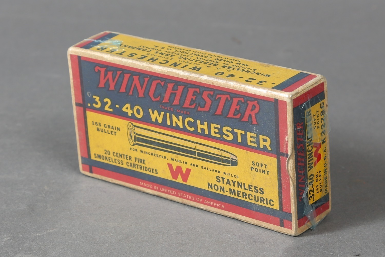 1 Bx Vintage Winchester .32-40 Win Ammo