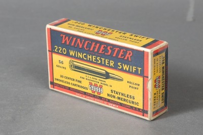 1 Bx Vintage Winchester .220 Win. Swift Ammo