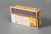 1 Bx Vintage Winchester .220 Win. Swift Ammo - 2