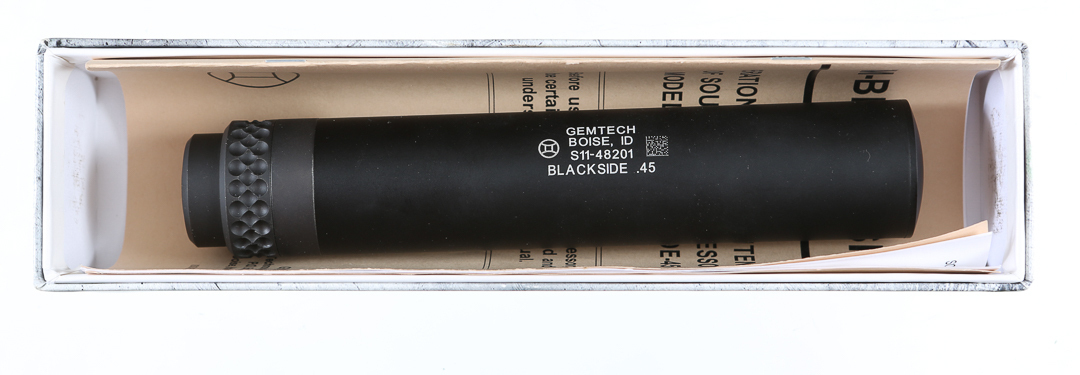 NFA-SOT 18 Gemtech Blackside Suppressor .45cal