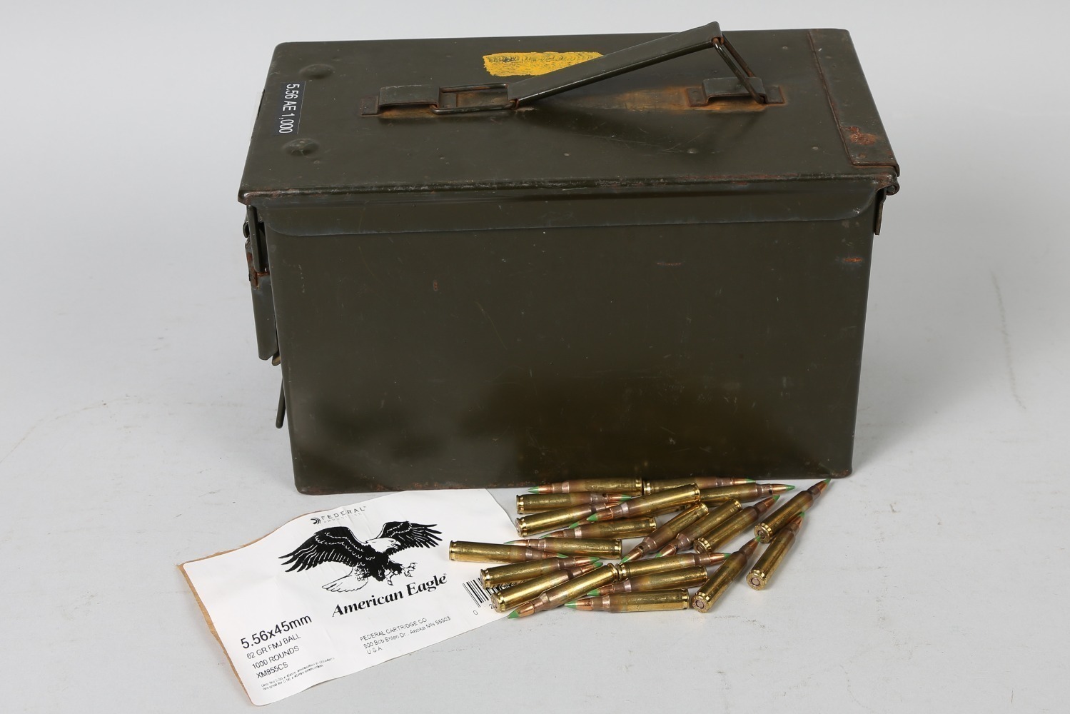 1000 Rds American Eagle 5.56x 45mm Ammo