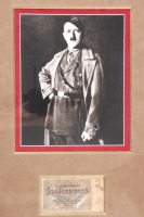 Framed Adolf Hitler Picture & Note - 2