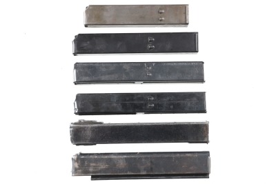 Lot of 6 9mm Sub Machine Gun magazines