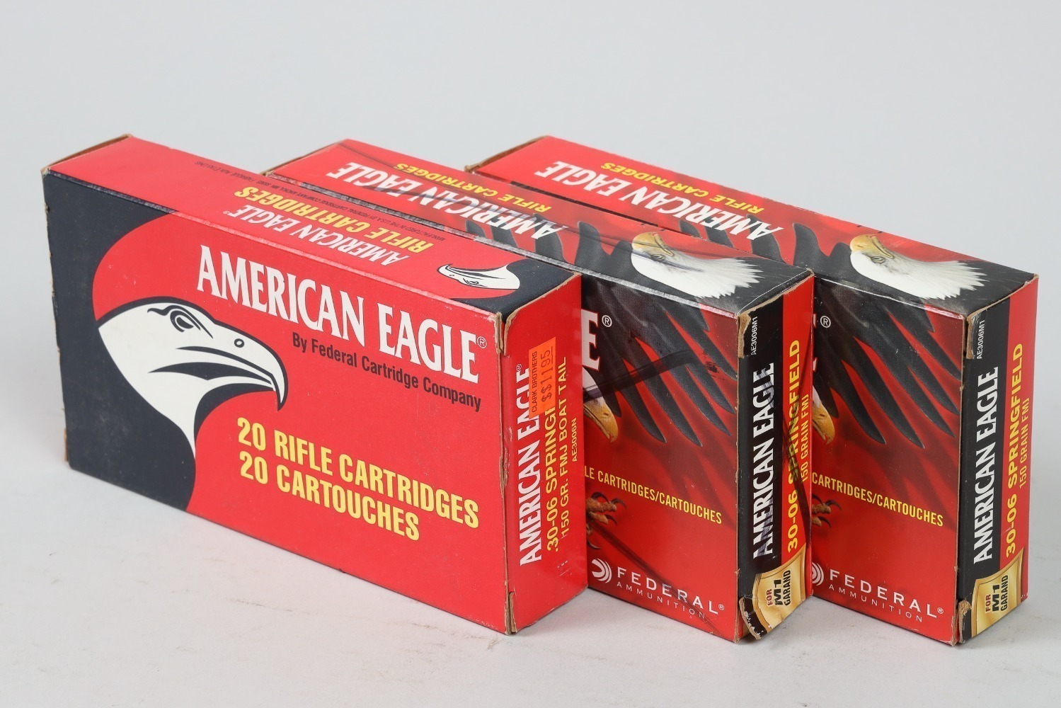 3 boxes of American Eagle .30-06 ammunition