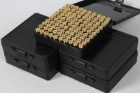 5 plastic cases of .45 acp ammo