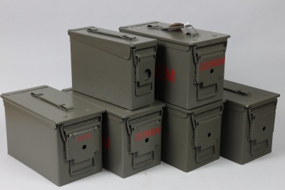 6 Metal Ammo Cans