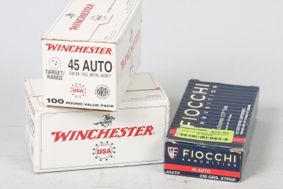 3 Bxs Winchester/Fiocchi .45 Auto Ammo