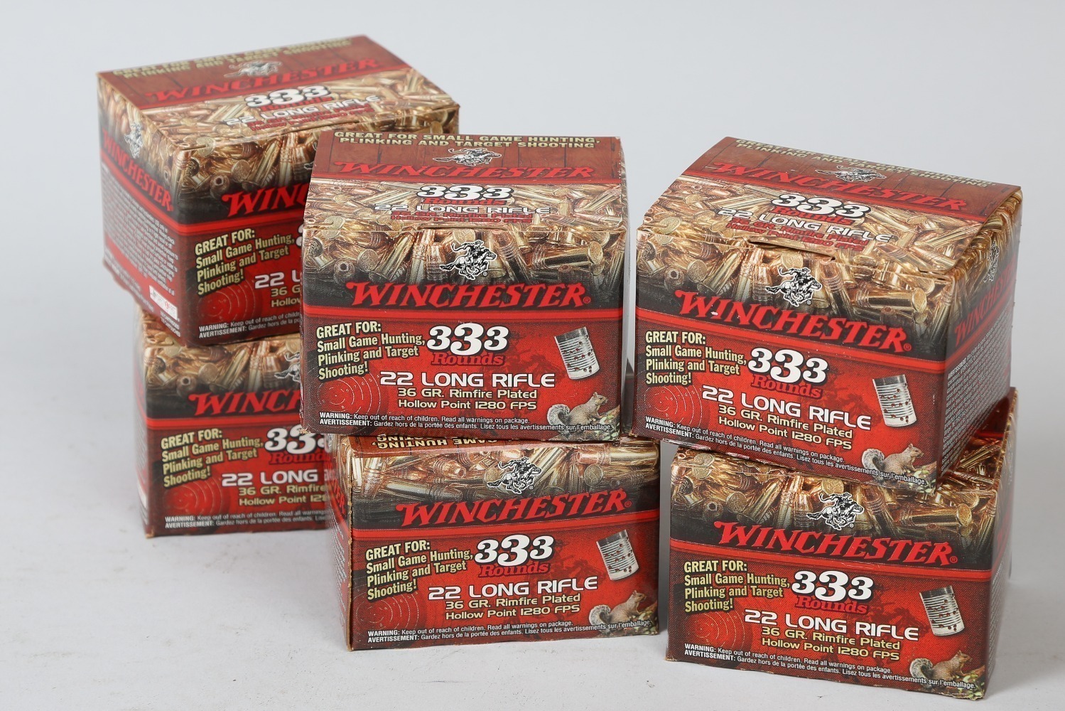 6 Bxs Winchester .22LR Ammo