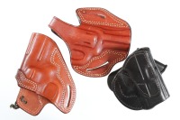 3 leather holsters