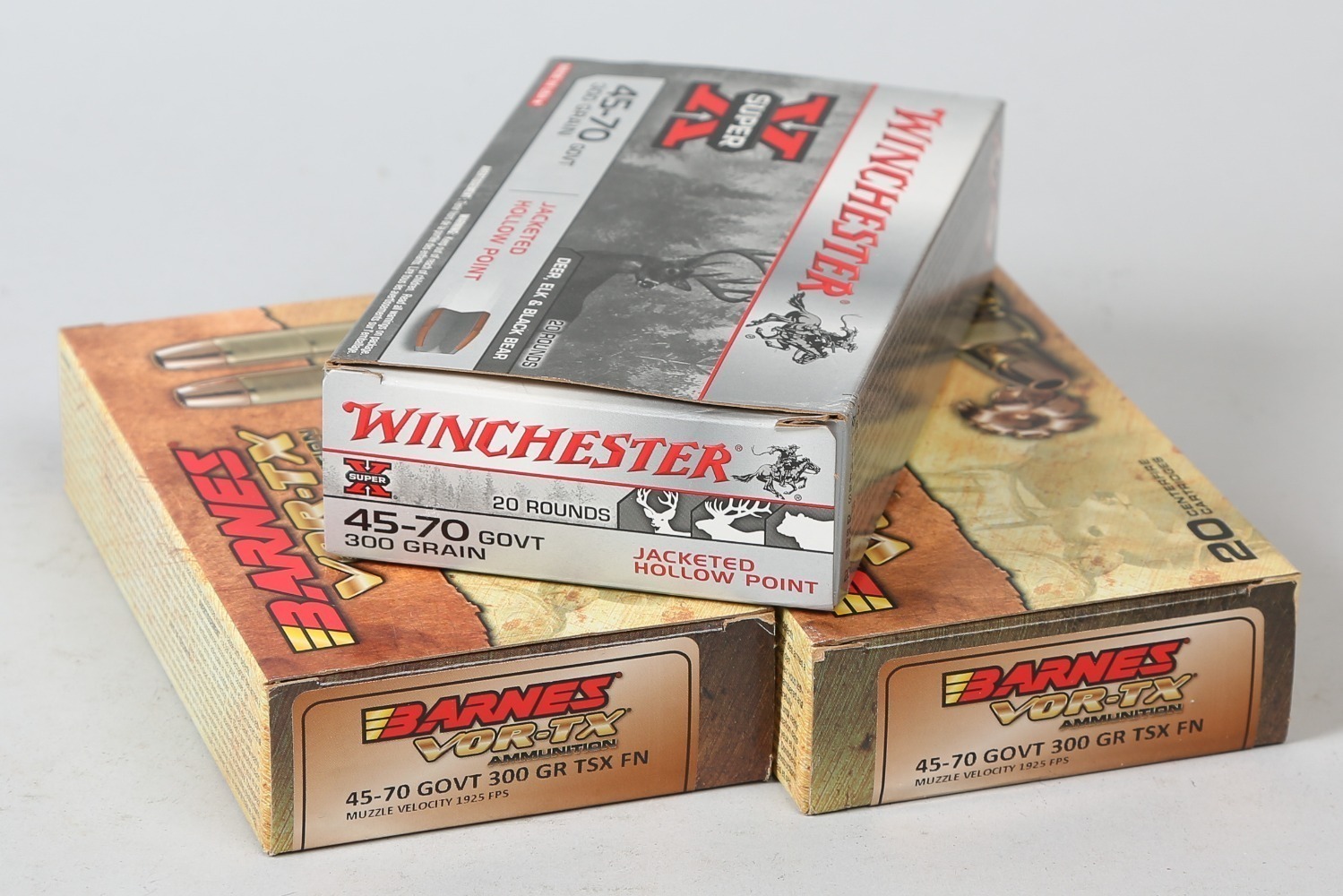 3 Bxs Winchester/Barnes 45-70 Govt Ammo