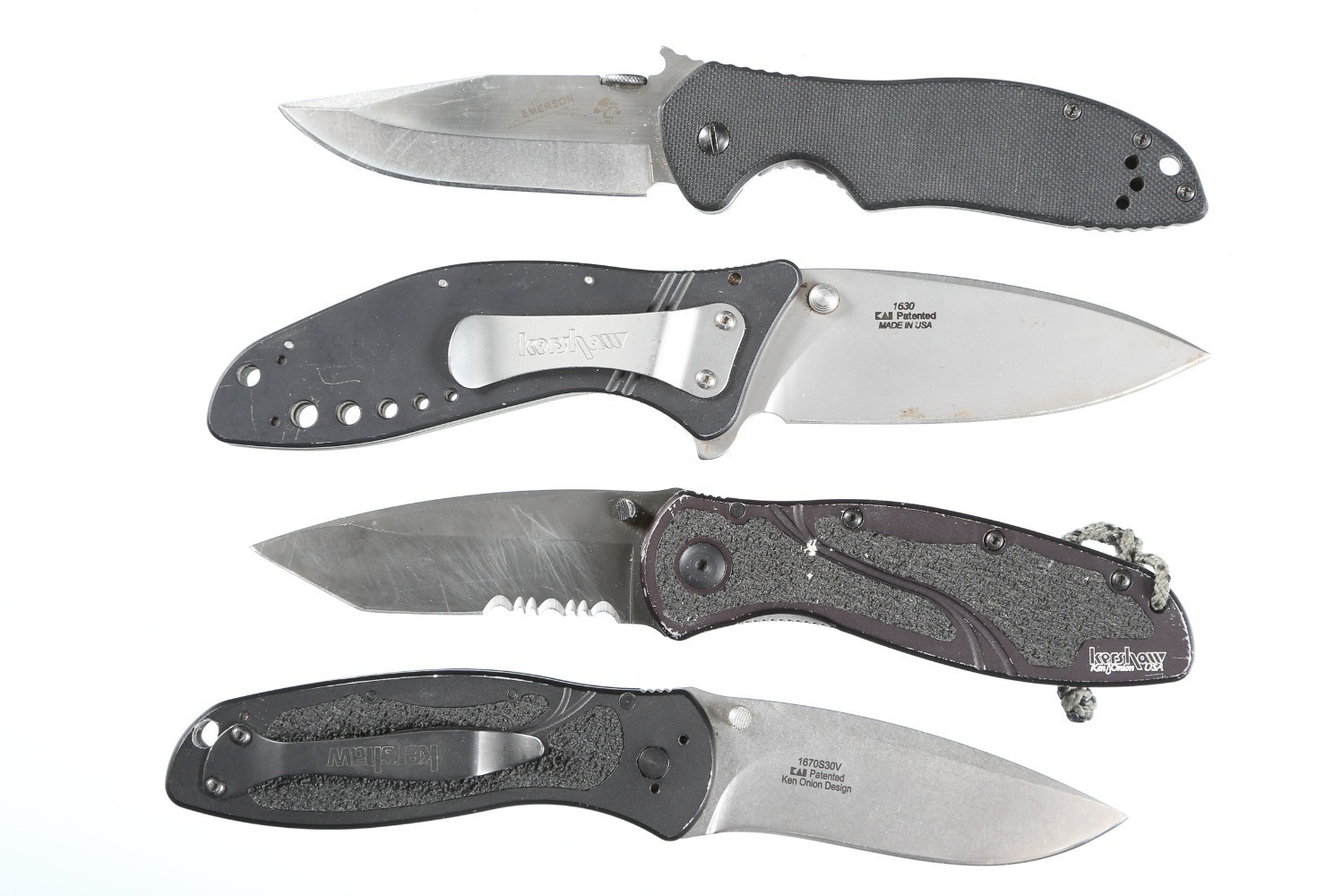 4 Kershaw Folding Knives