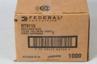 Case of Federal 9mm ammo - 2