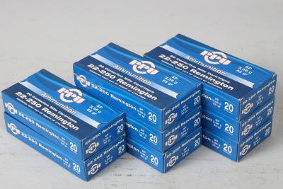 8 Bxs PPU 22-250 Remington Ammo