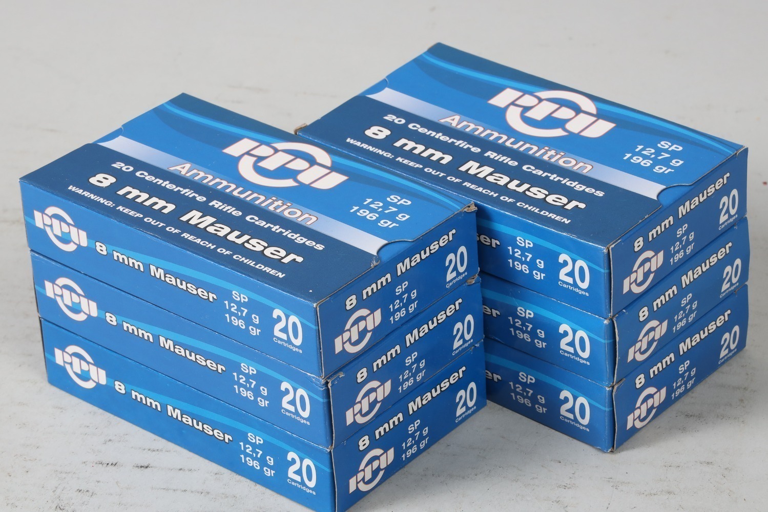 6 Bxs PPU 8mm Mauser Ammo