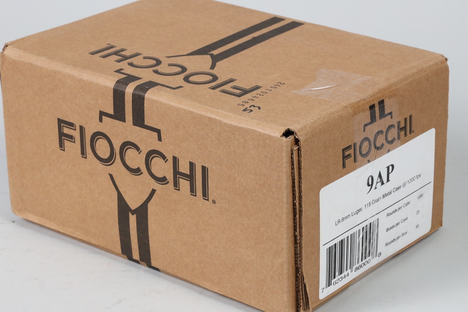 Case of Fiocchi 9mm Ammo