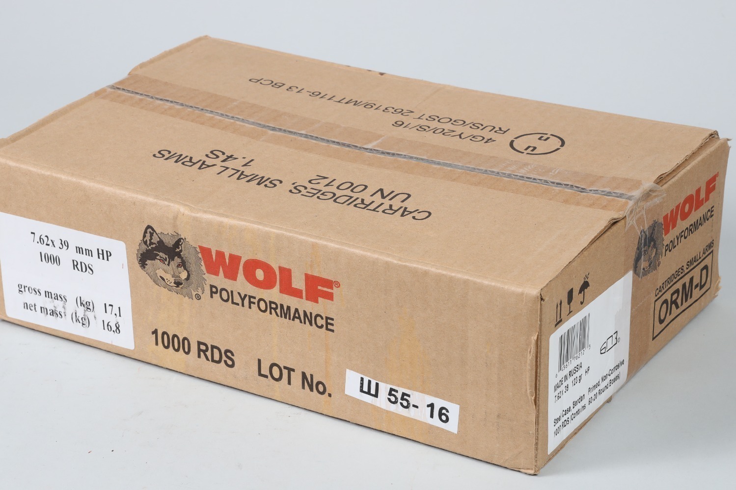 Case of Wolf 7.62x39 Ammo