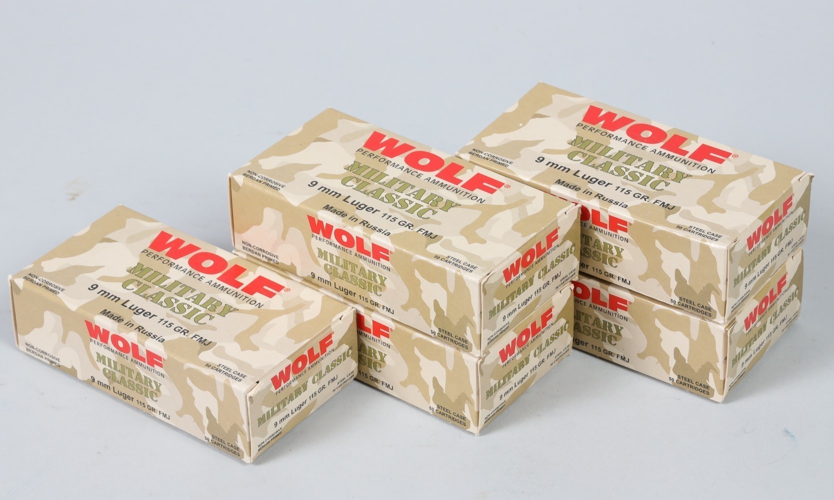 5 Bxs Wolf 9mm Ammo