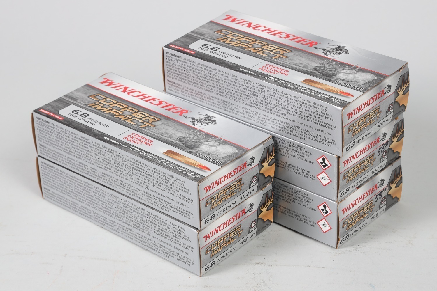 5 Bxs Winchester 6.8 Western Ammo