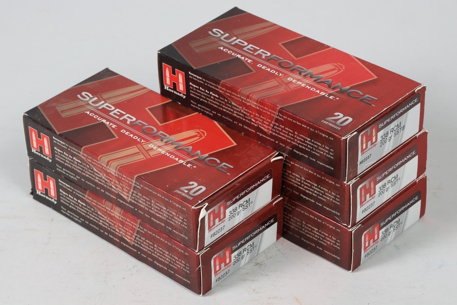 5 Bxs Hornady .338 RCM Ammo