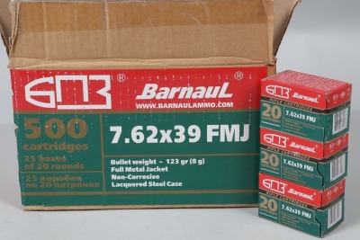 Case of Barnaul 7.62x39 Ammo