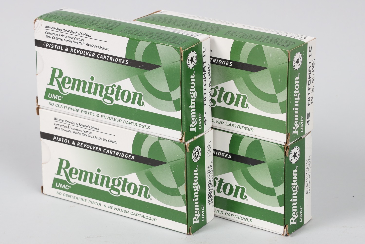 4 bxs Remington .45 ACP ammo