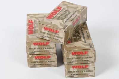 5 bxs Wolf 9mm Makarov ammo