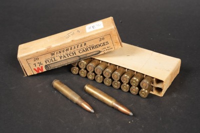 Box of Vintage Winchester 7mm Ammo