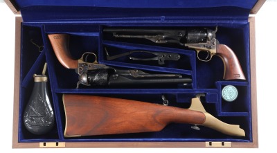 Cased Pair Colt 1860 Army Series Percussion Revolv