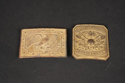 2 Vintage Brass Belt Buckles