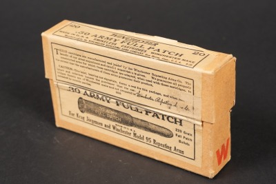 Box of Vintage Winchester .30 Army Ammo