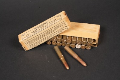 Box of Vintage Winchester .30 Army Ammo