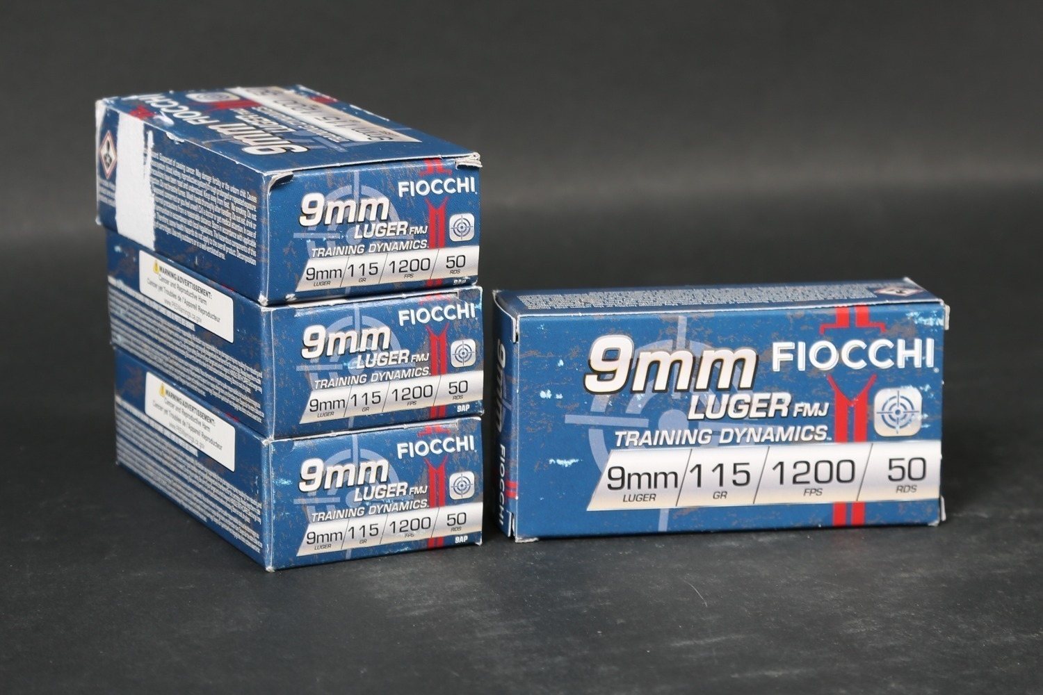 4 bxs Fiocchi 9mm Ammo