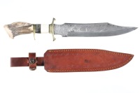 Stag-Handle Fixed-Blade Knife