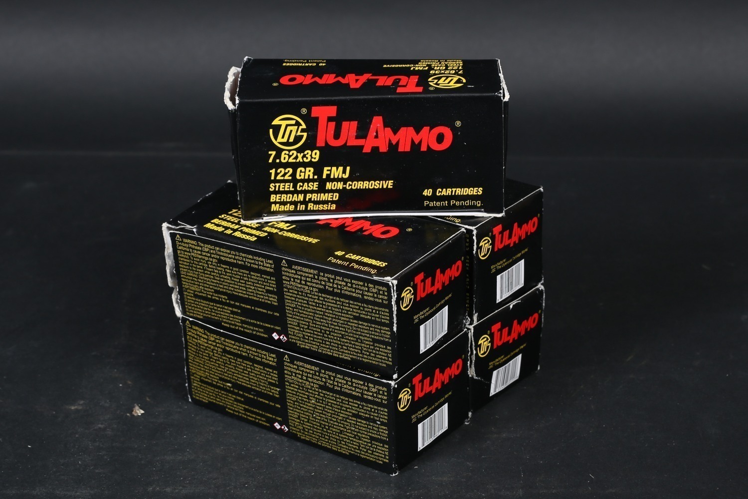 5 bxs TulAmmo 7.62x39 Ammo