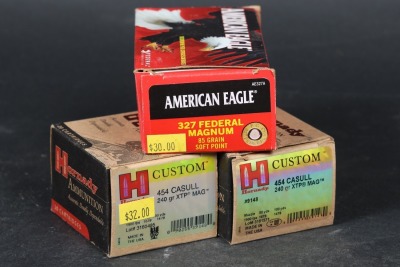 3 bxs .327 Fed Mag/.454 Casull ammo