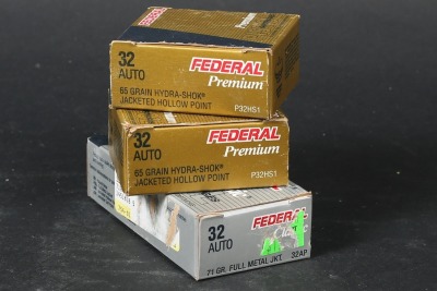 3 bxs Federal .32 ACP ammo