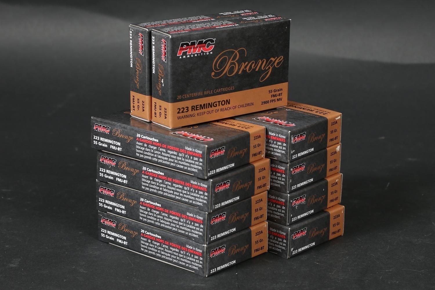 10 bxs PMC Bronze .223 rem ammo