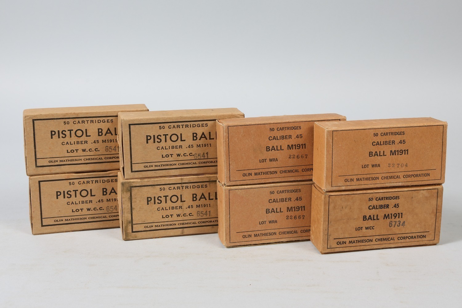 8 Bxs Military Olin .45 ACP Ammo