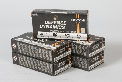 5 bxs Fiocchi .380 ACP ammo