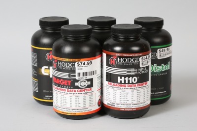 5 containers Hodgdon powder