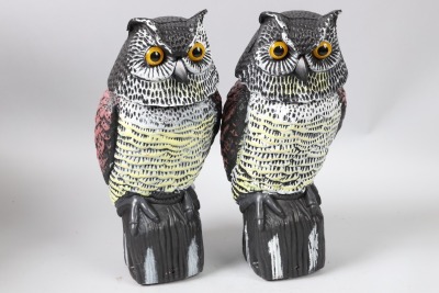 2 decoy owls