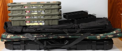 Carrying cases and ammo storage (See Descr)