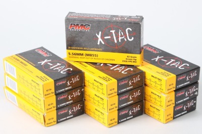 10 bxs PMC X-Tac 5.56 Green Tip ammo