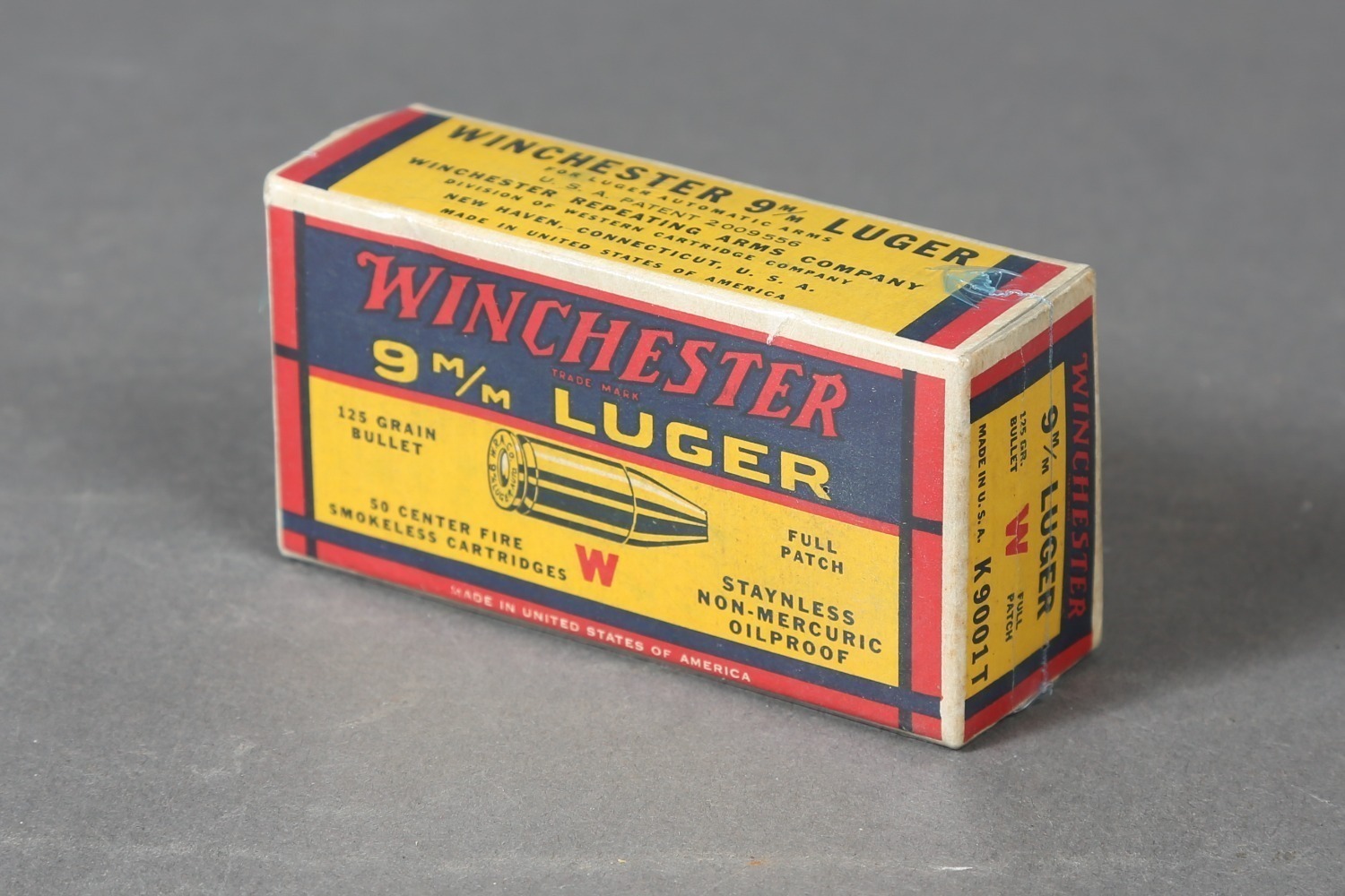 1 Bx Vintage Winchester 9mm Ammo
