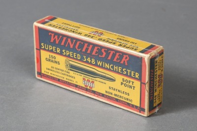 1 Bx Vintage Winchester .348 Win Ammo