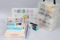 5 Tackle boxes with Assorted Flies & Hook Displays